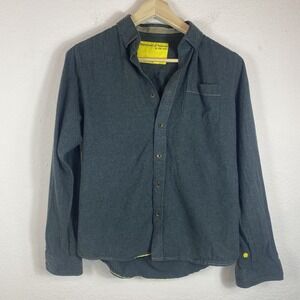 Descendant of Thieves Men's Size Medium Long sleeve Button Up 100% Cotton Green